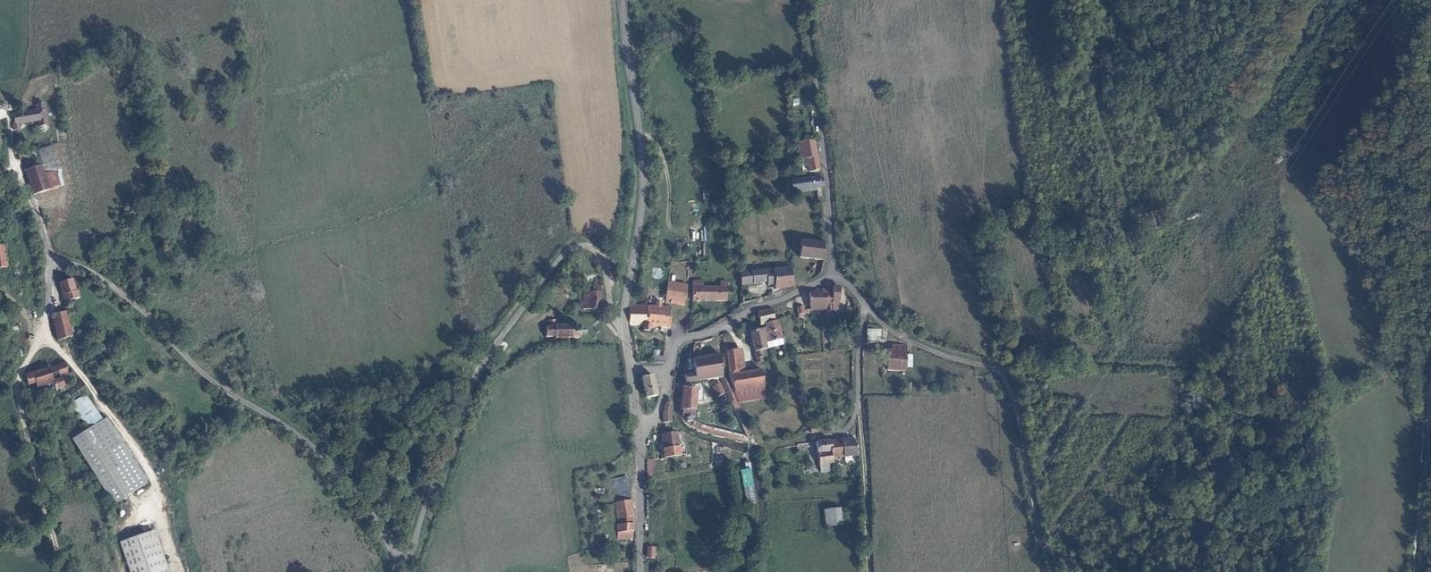 Vue aérienne de Charencey (Côte-d'Or)