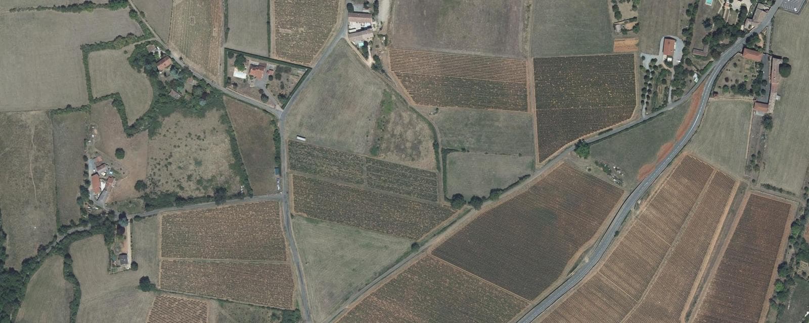 Vue aérienne de Charnay (Rhône)