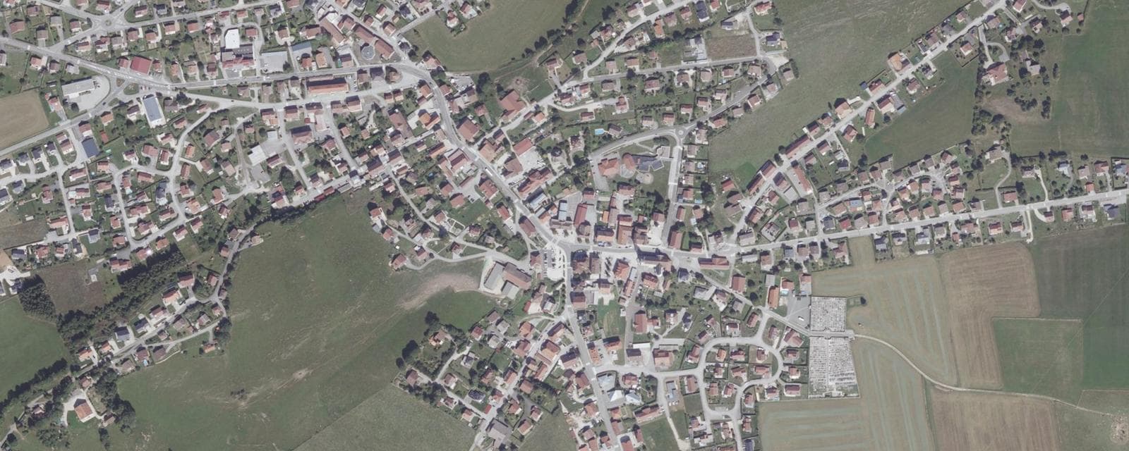 Vue aérienne de Charquemont (Doubs)