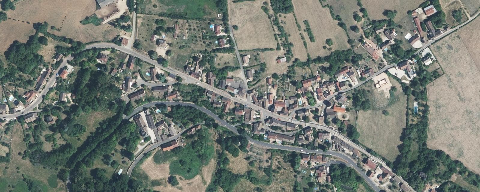 Vue aérienne de Charrecey (Saône-et-Loire)