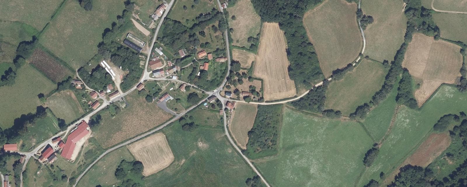 Vue aérienne de Châtelard (Creuse)