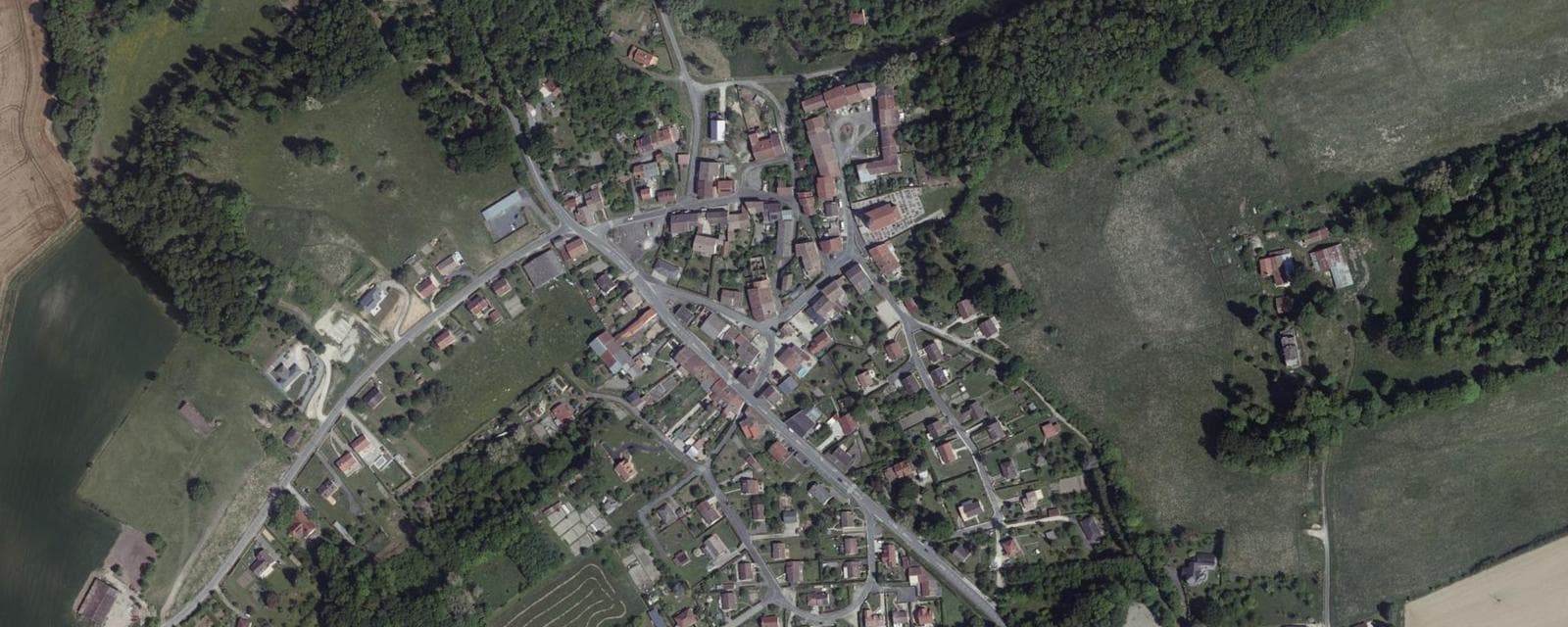 Vue aérienne de Chaudefontaine (Marne)