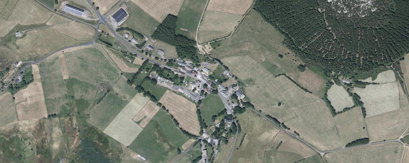 Vue aérienne de Chaudeyrolles (Haute-Loire)