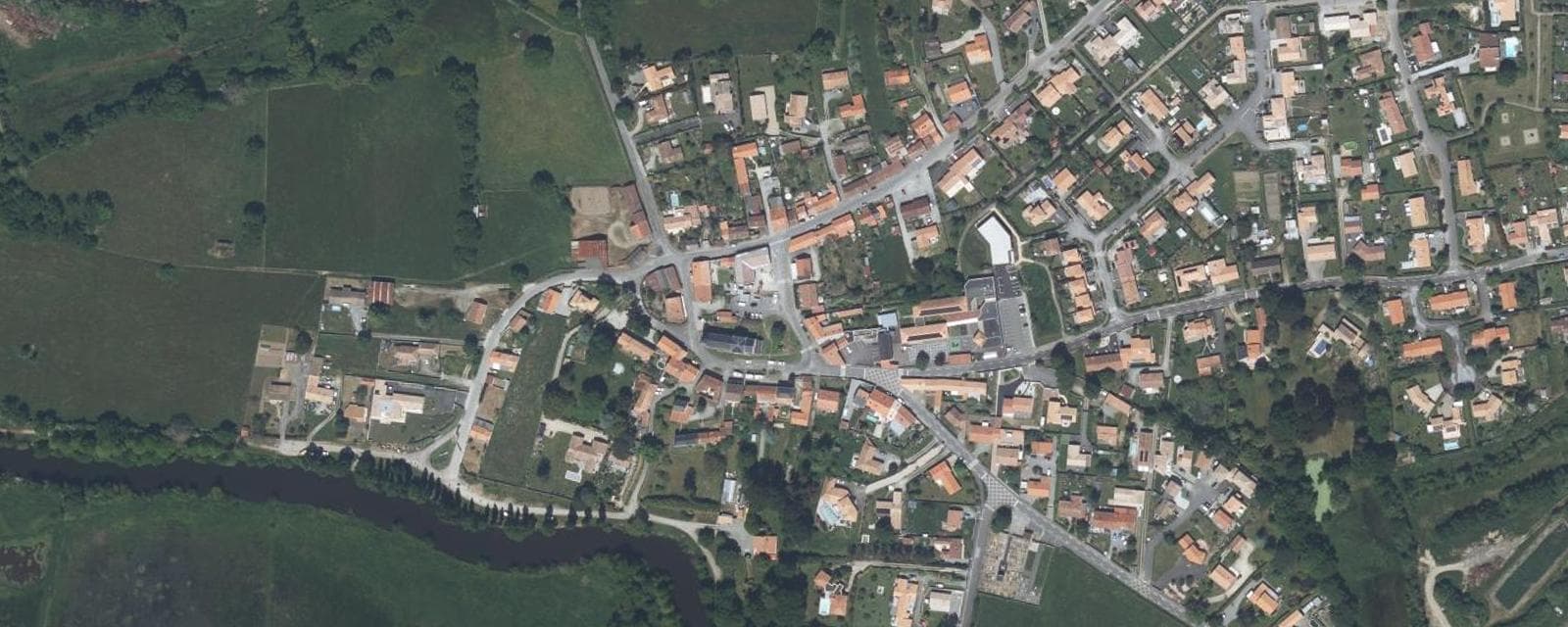 Vue aérienne de Cheix-en-Retz (Loire-Atlantique)