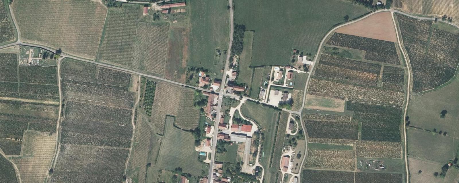 Vue aérienne de Chenôves (Saône-et-Loire)