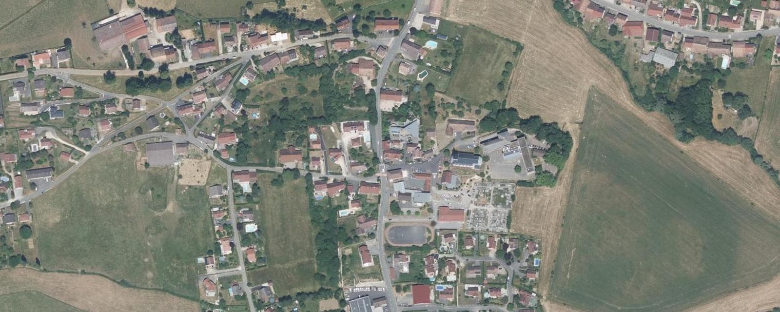 Vue aérienne de Chèvremont (Territoire de Belfort)