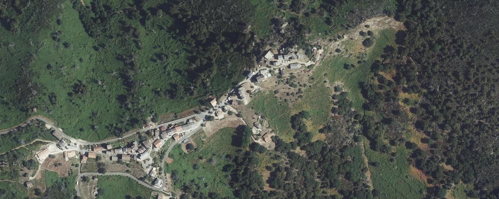 Vue aérienne de Chiatra (Haute-Corse)