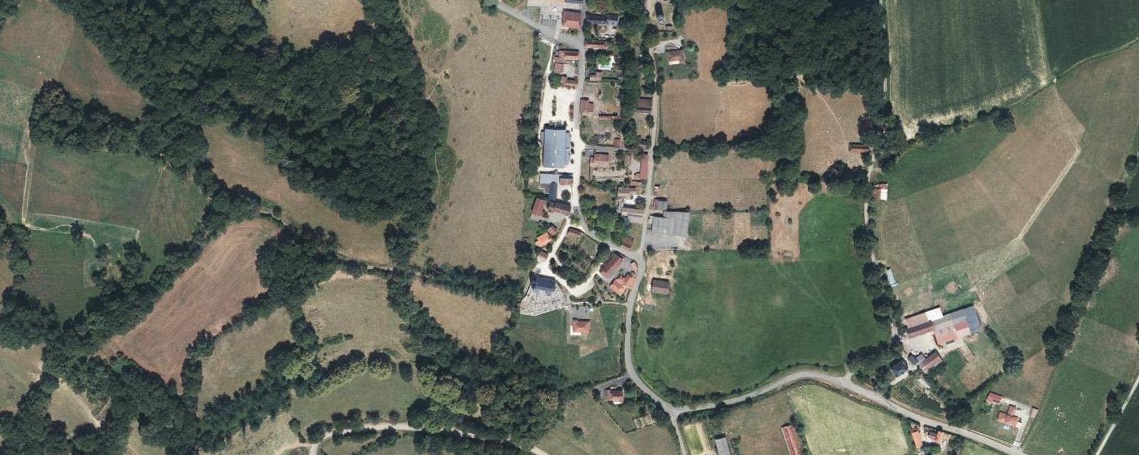 Vue aérienne de Claracq (Pyrénées-Atlantiques)
