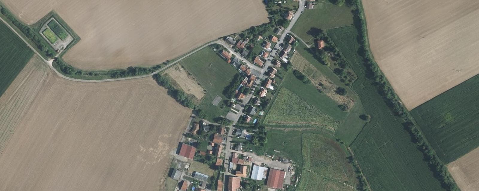 Vue aérienne de Clémery (Meurthe-et-Moselle)