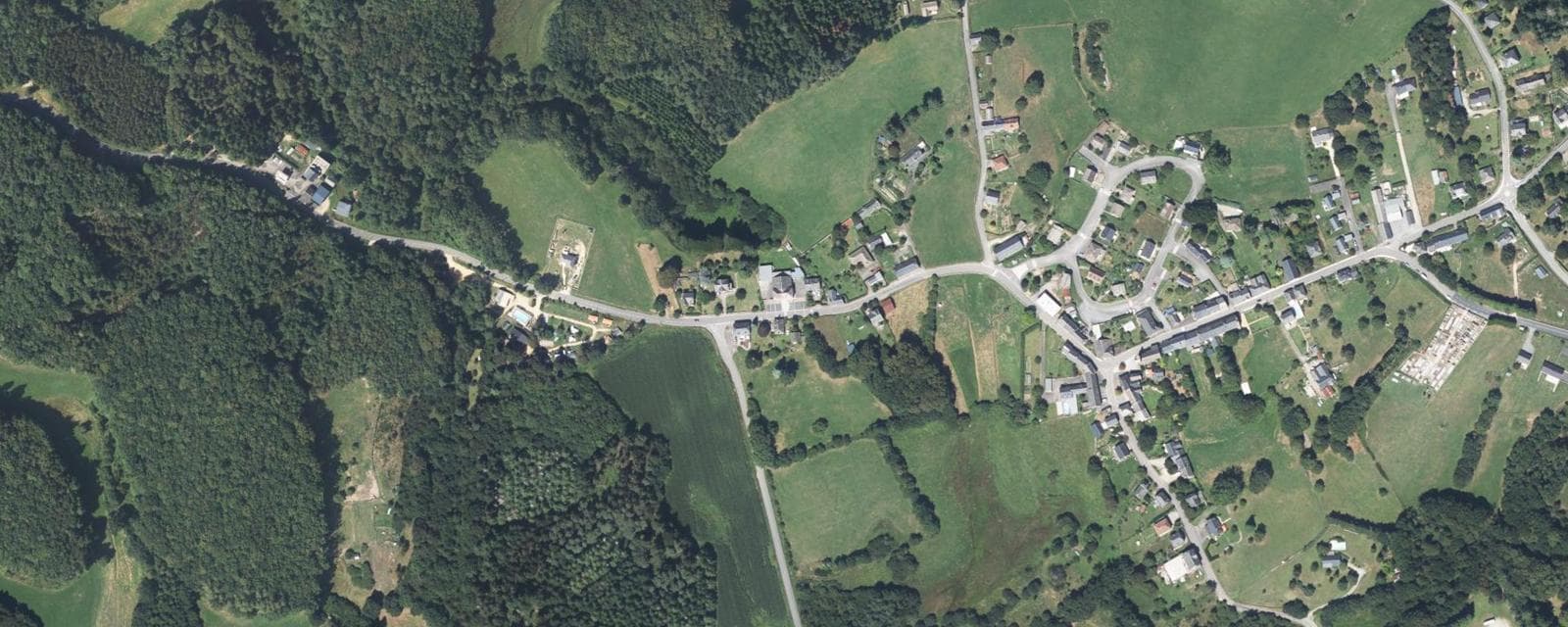 Vue aérienne de Clergoux (Corrèze)
