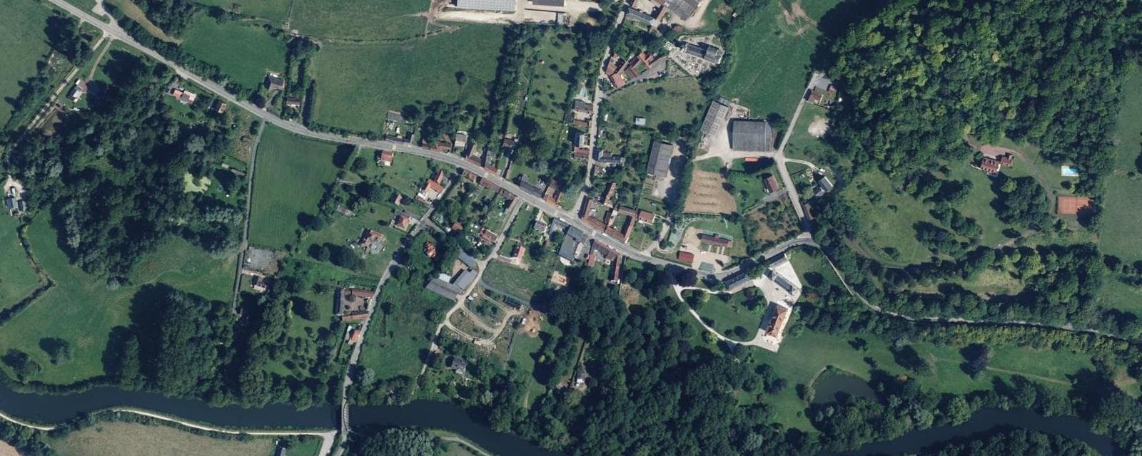 Vue aérienne de Cocquerel (Somme)