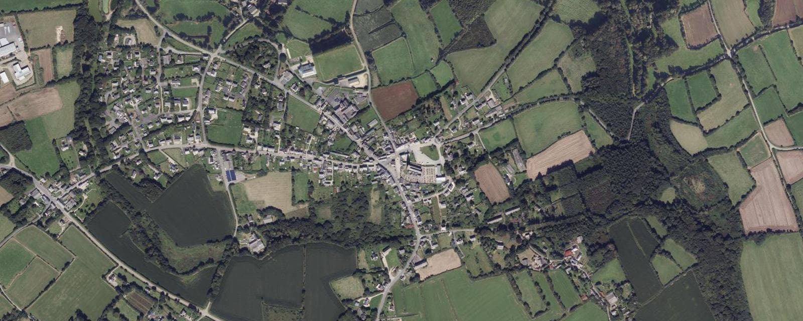 Vue aérienne de Commana (Finistère)