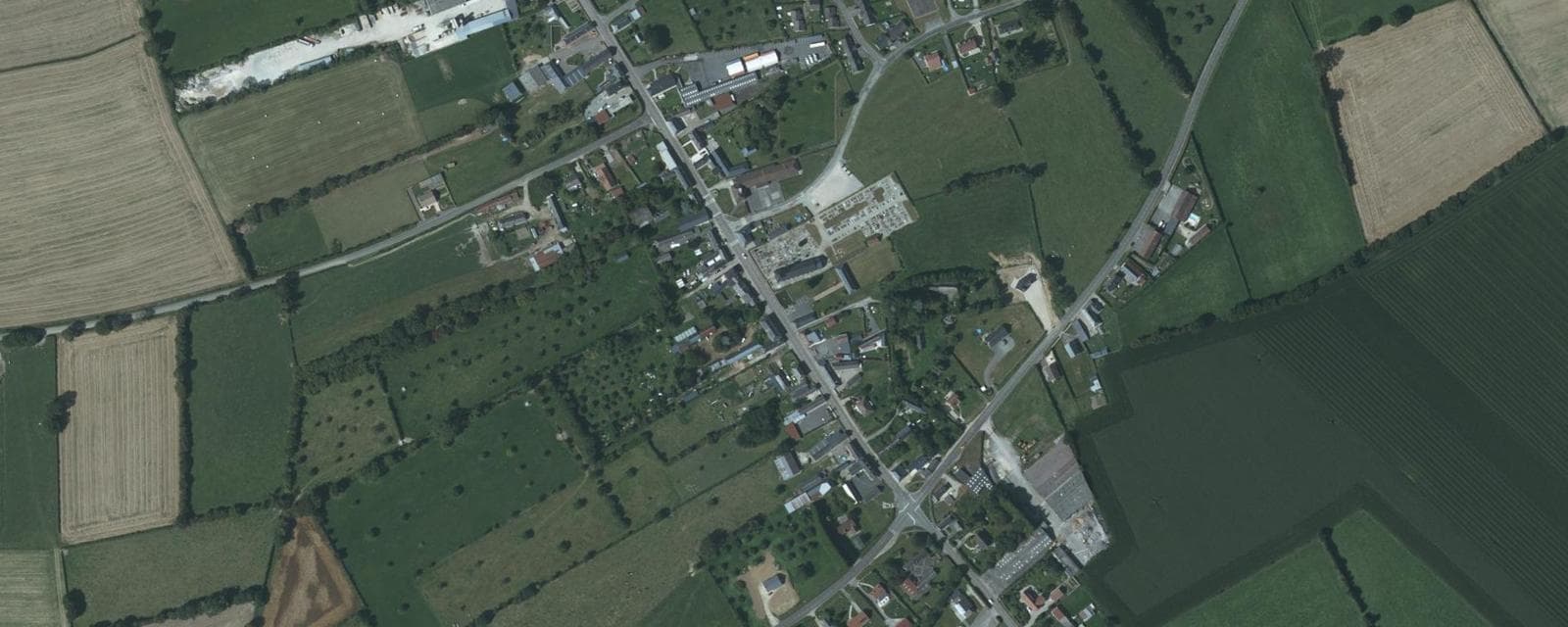 Vue aérienne de Conteville (Seine-Maritime)