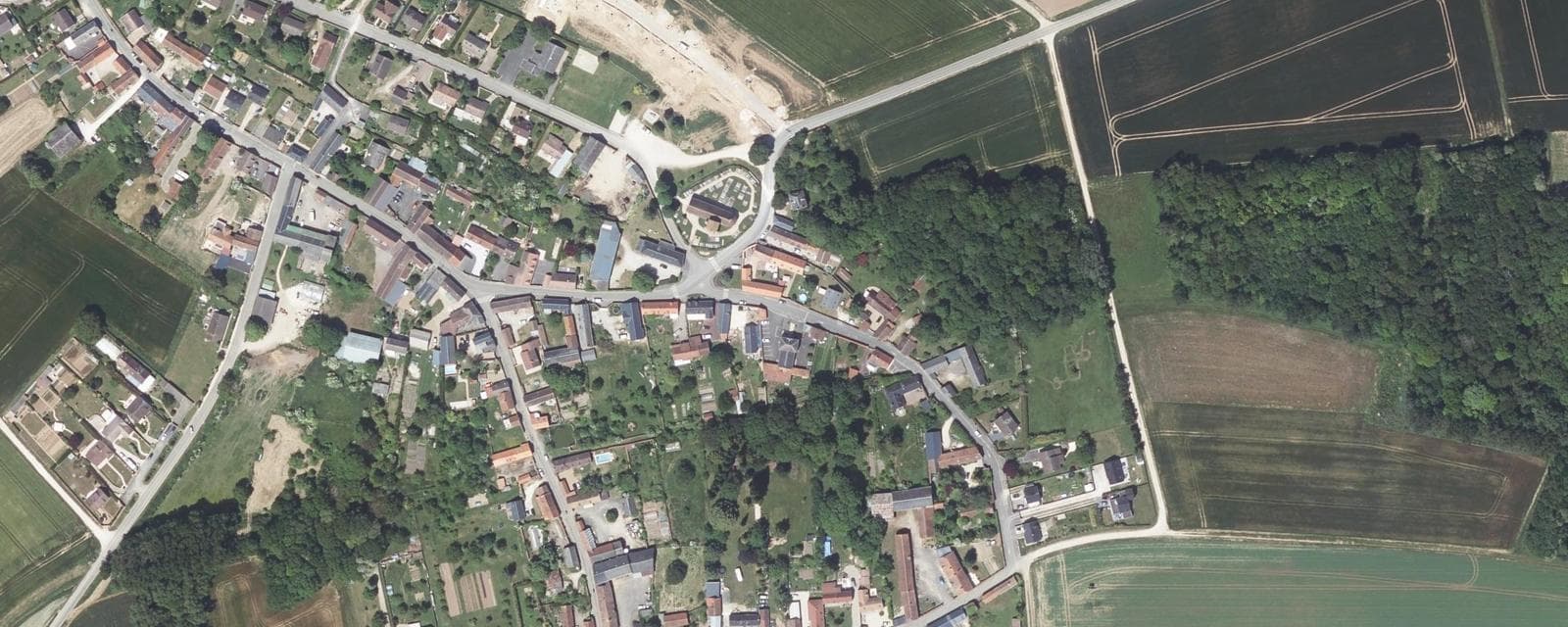 Vue aérienne de Corancez (Eure-et-Loir)