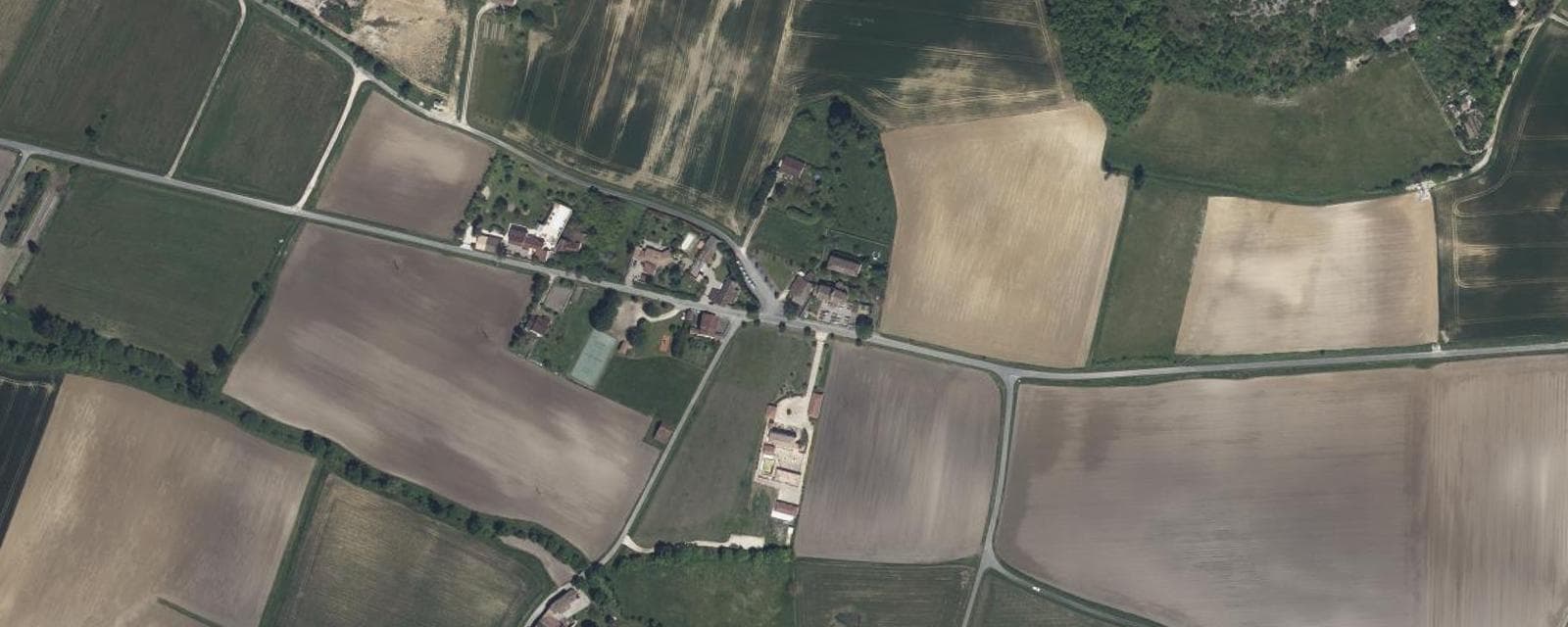 Vue aérienne de Courbiac (Lot-et-Garonne)