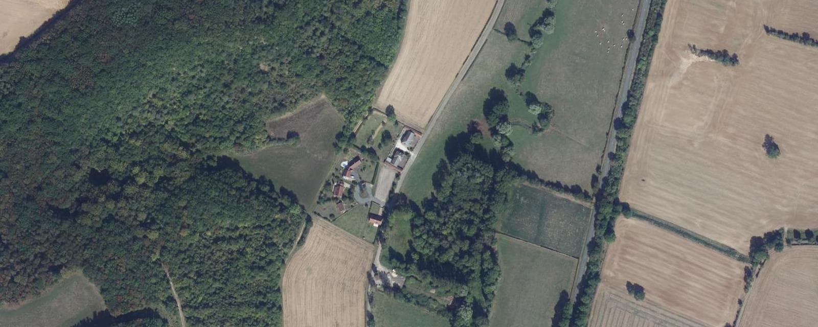 Vue aérienne de Courcelles (Nièvre)