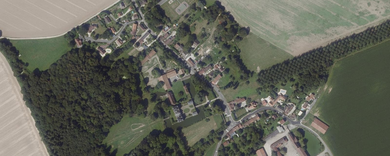 Vue aérienne de Courquetaine (Seine-et-Marne)