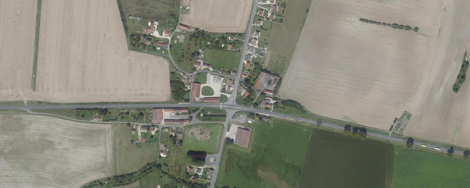 Vue aérienne de Courtacon (Seine-et-Marne)