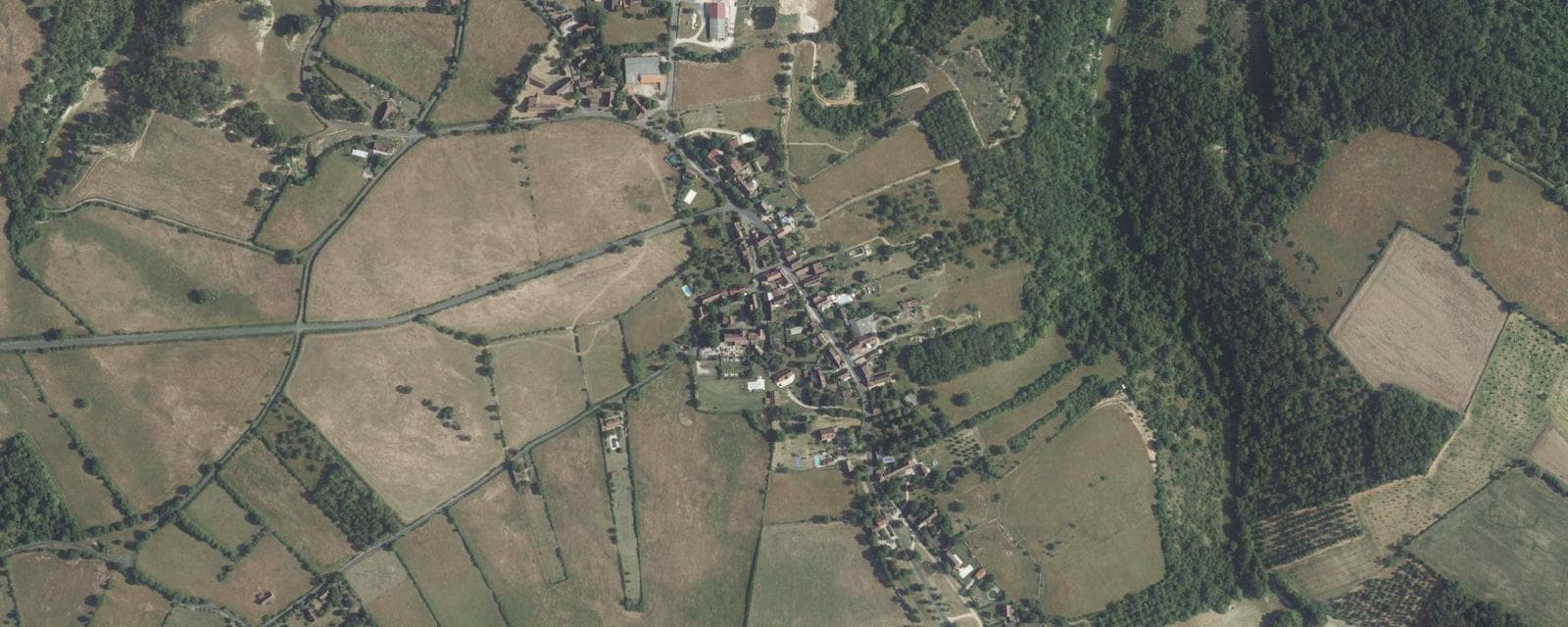 Vue aérienne de Couzou (Lot)