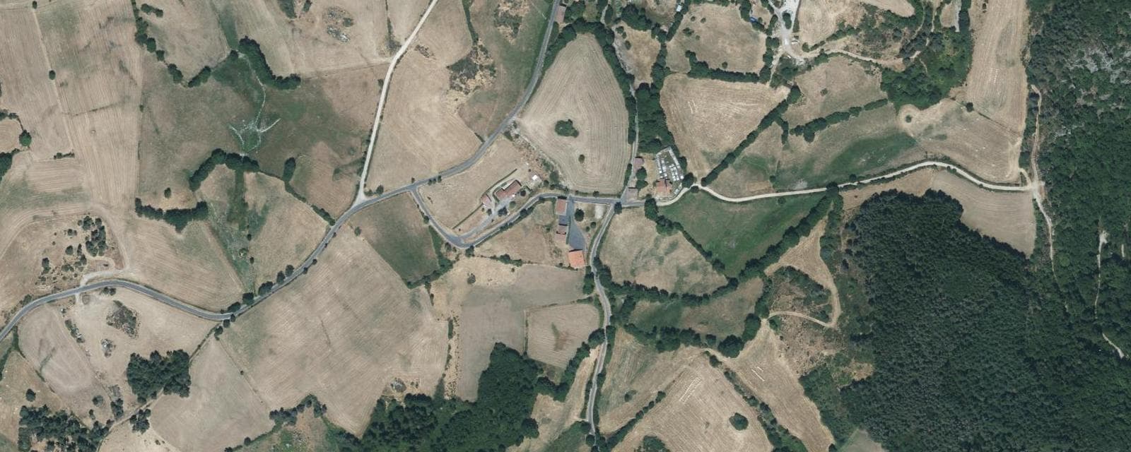 Vue aérienne de Cubelles (Haute-Loire)