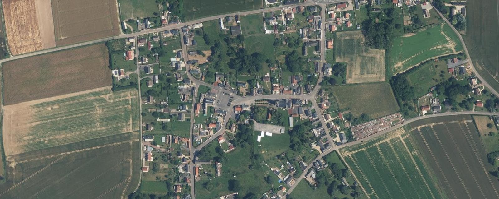 Vue aérienne de Cugny (Aisne)
