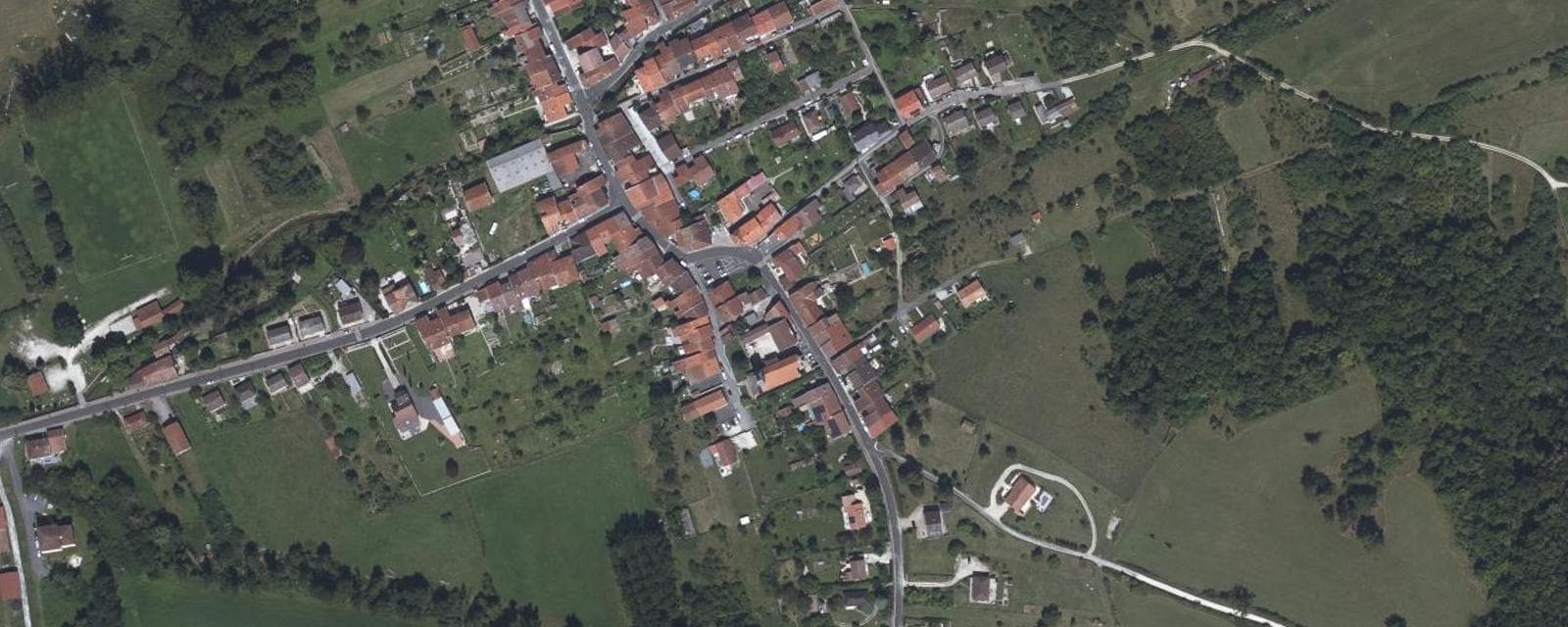 Vue aérienne de Curel (Haute-Marne)
