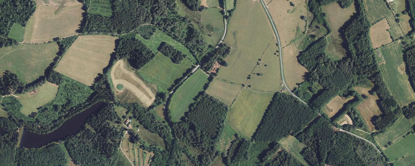 Vue aérienne de Cussac (Haute-Vienne)
