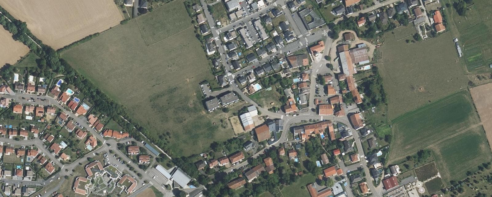 Vue aérienne de Cuvry (Moselle)