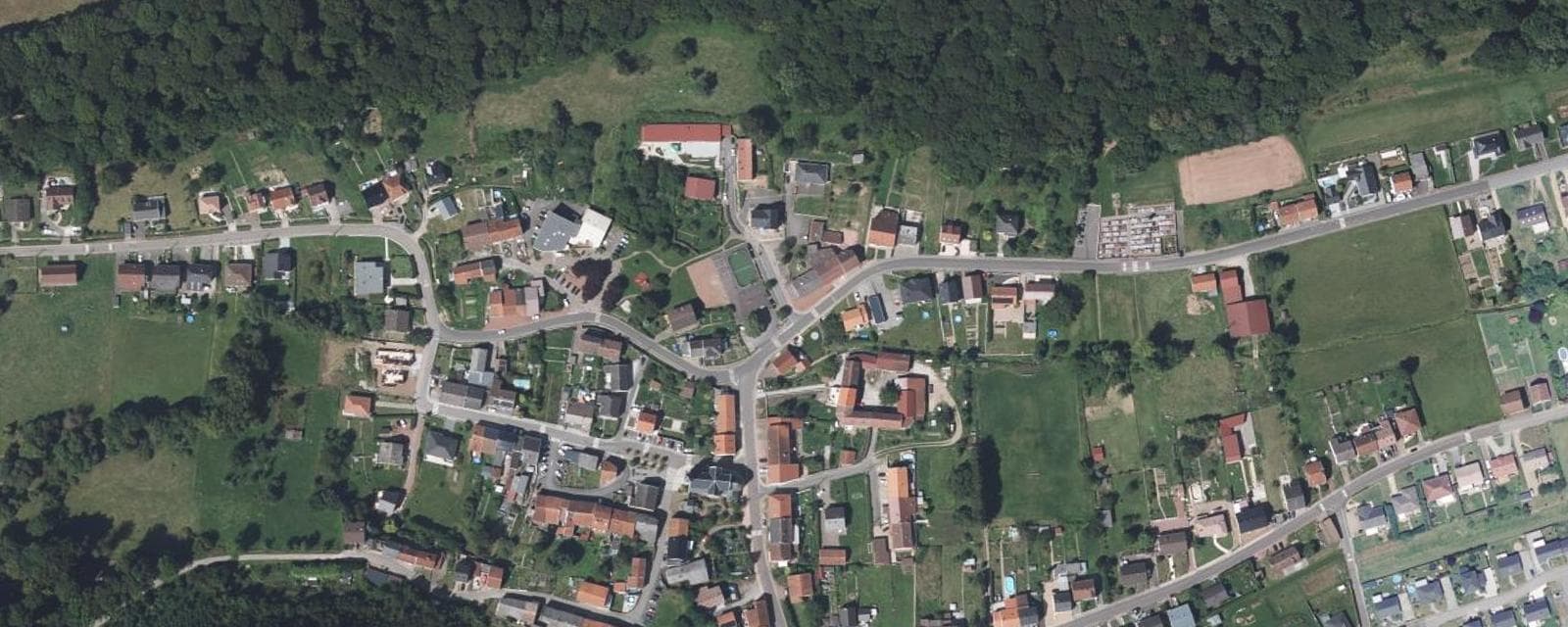 Vue aérienne de Dalem (Moselle)