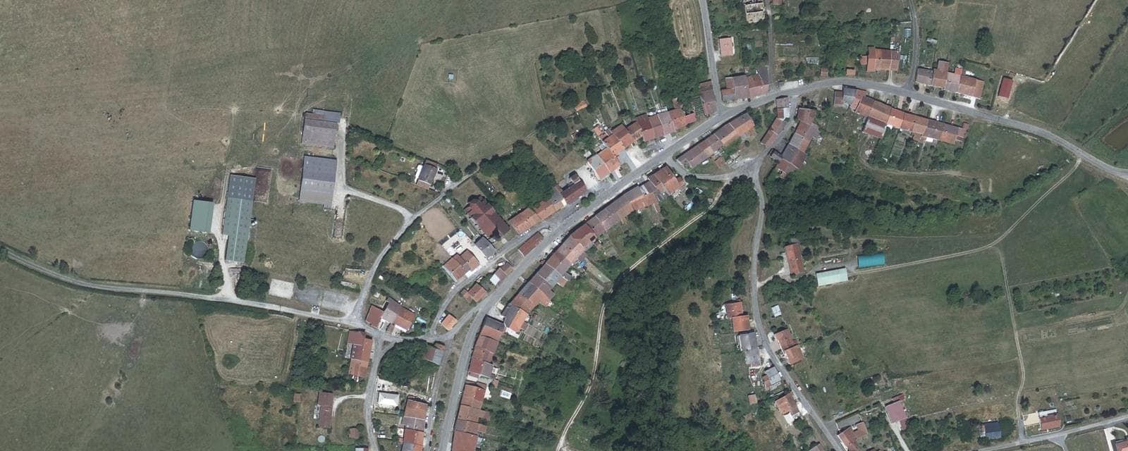 Vue aérienne de Damrémont (Haute-Marne)
