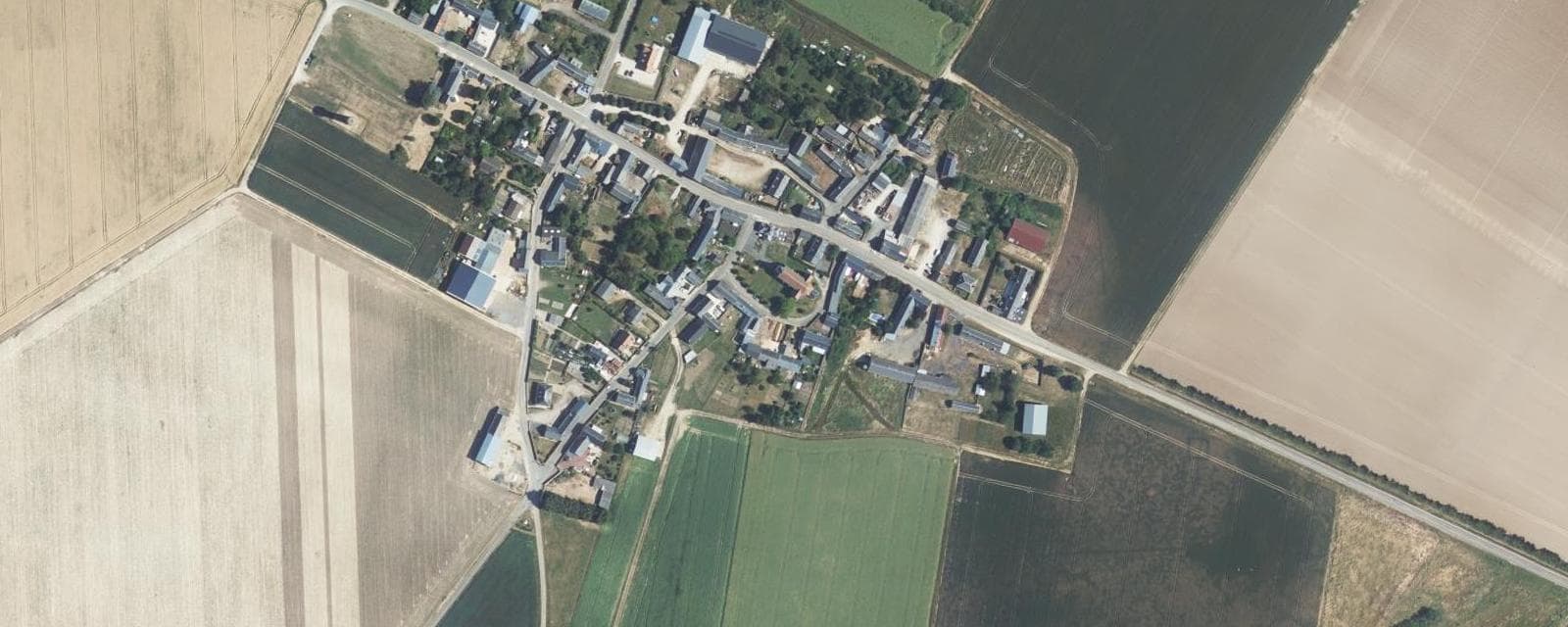 Vue aérienne de Dancy (Eure-et-Loir)