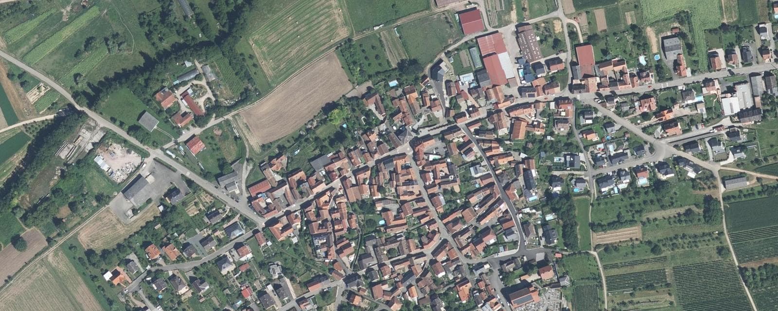 Vue aérienne de Dangolsheim (Bas-Rhin)