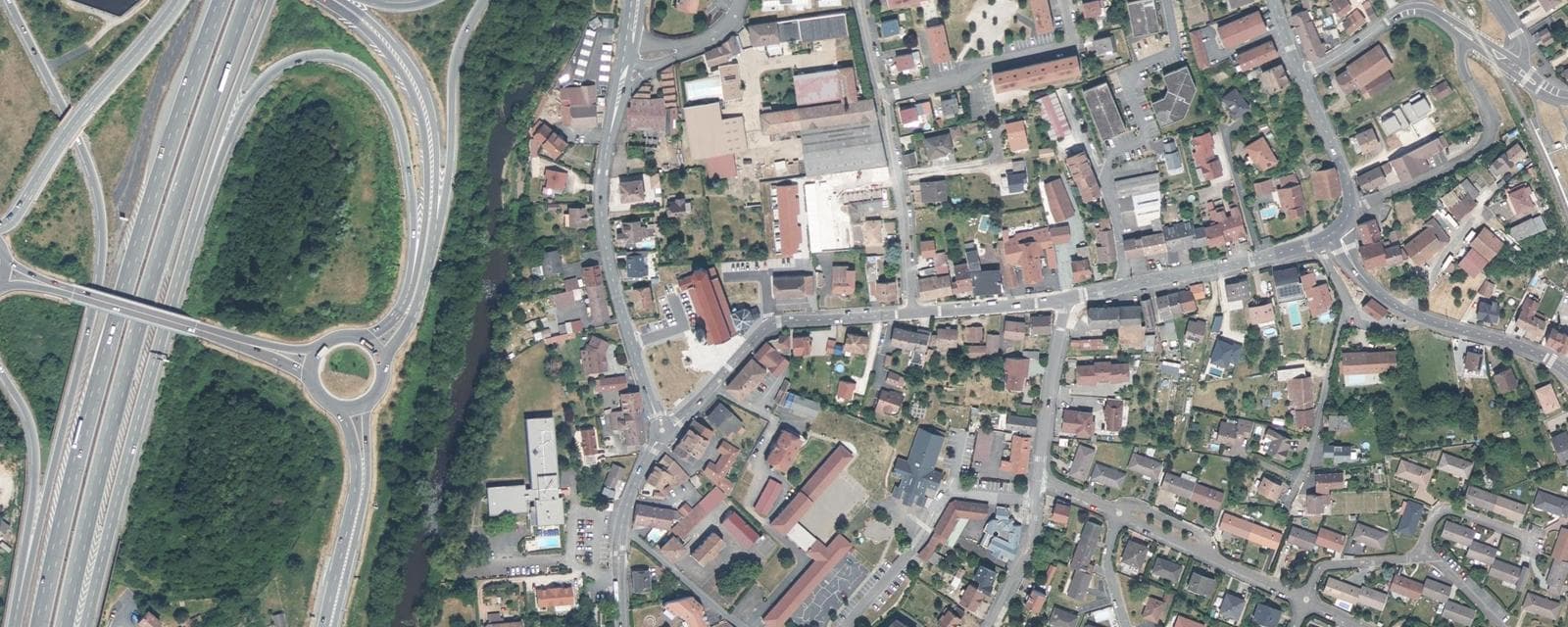 Vue aérienne de Danjoutin (Territoire de Belfort)