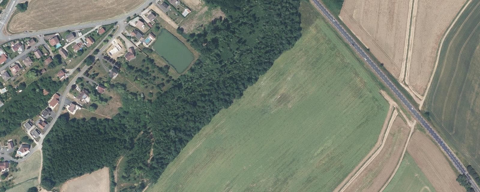 Vue aérienne de Denney (Territoire de Belfort)