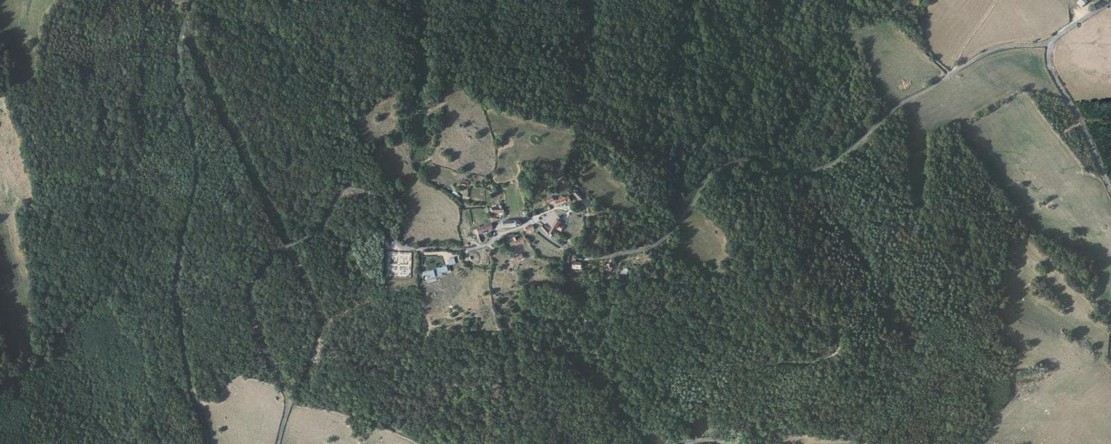 Vue aérienne de Dettey (Saône-et-Loire)