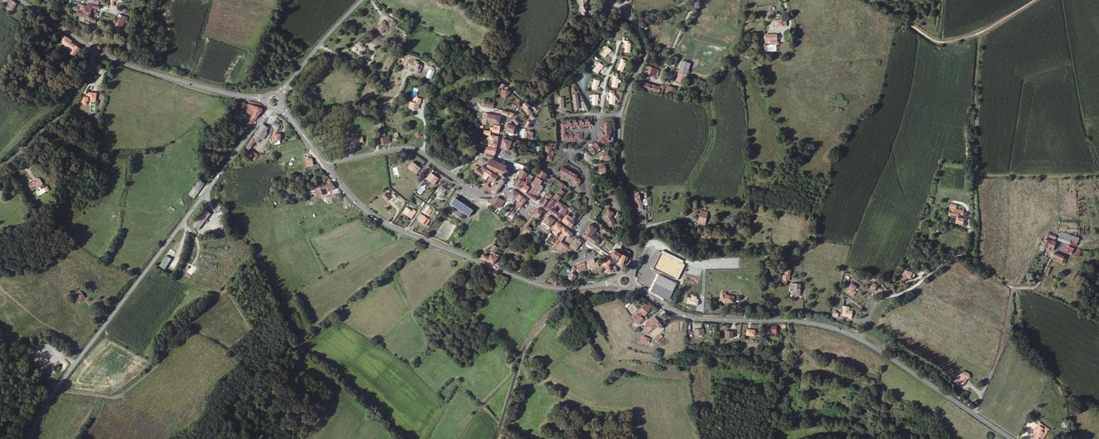 Vue aérienne de Doazit (Landes)