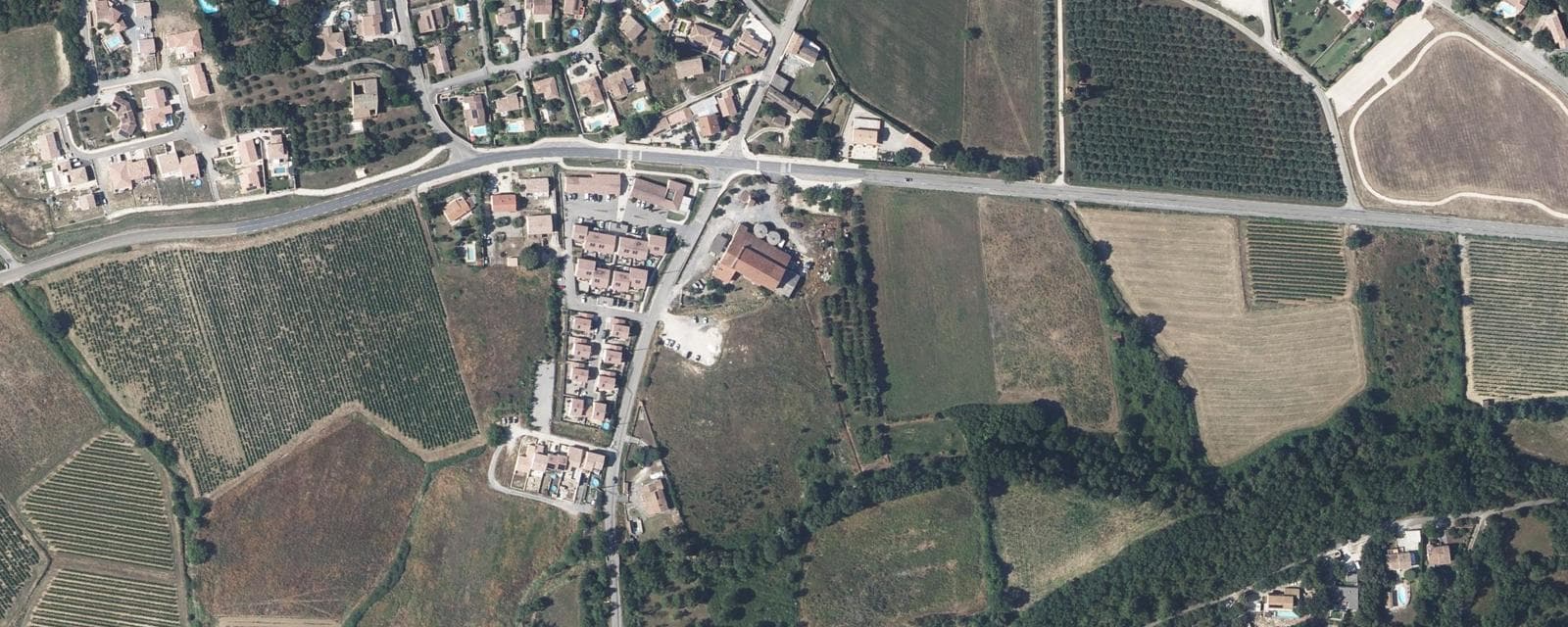 Vue aérienne de Domessargues (Gard)