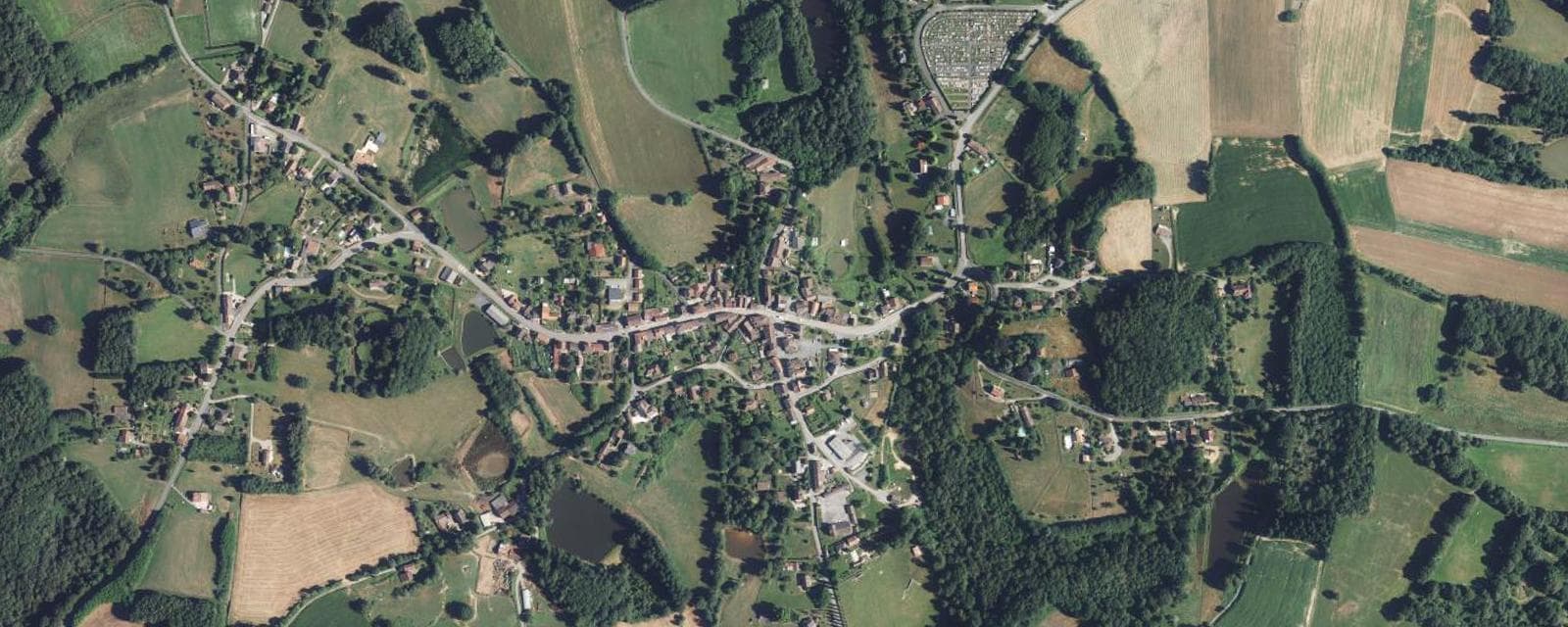 Vue aérienne de Dournazac (Haute-Vienne)