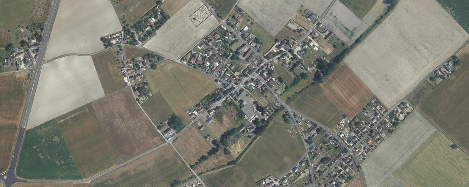 Vue aérienne de Draché (Indre-et-Loire)