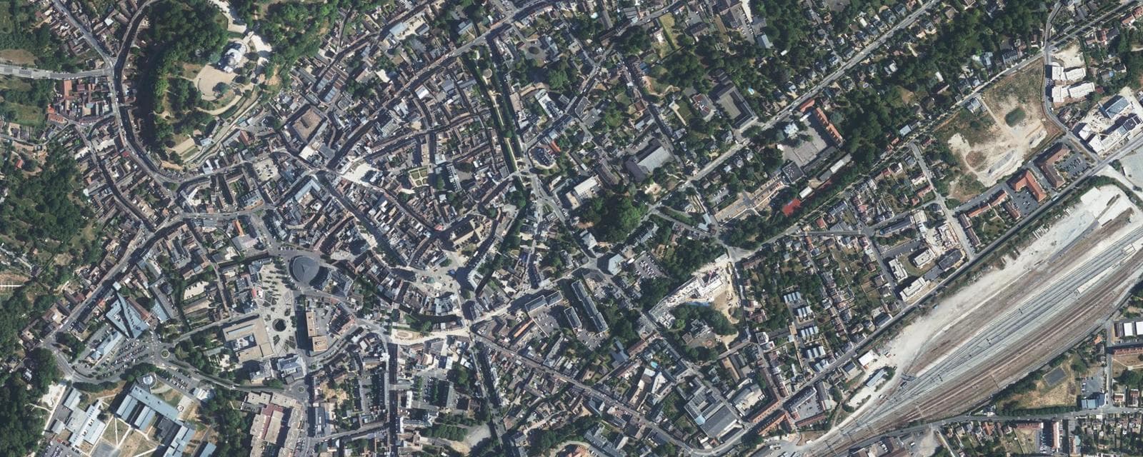 Vue aérienne de Dreux (Eure-et-Loir)