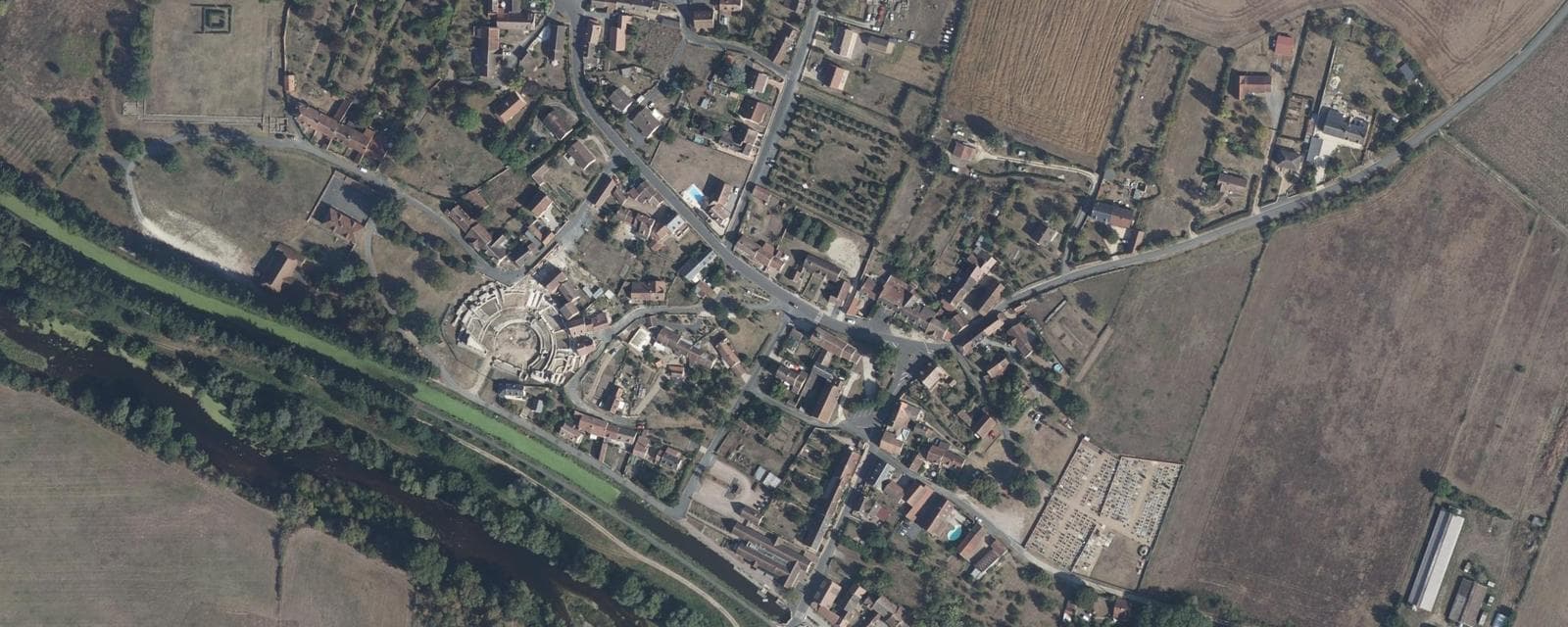 Vue aérienne de Drevant (Cher)