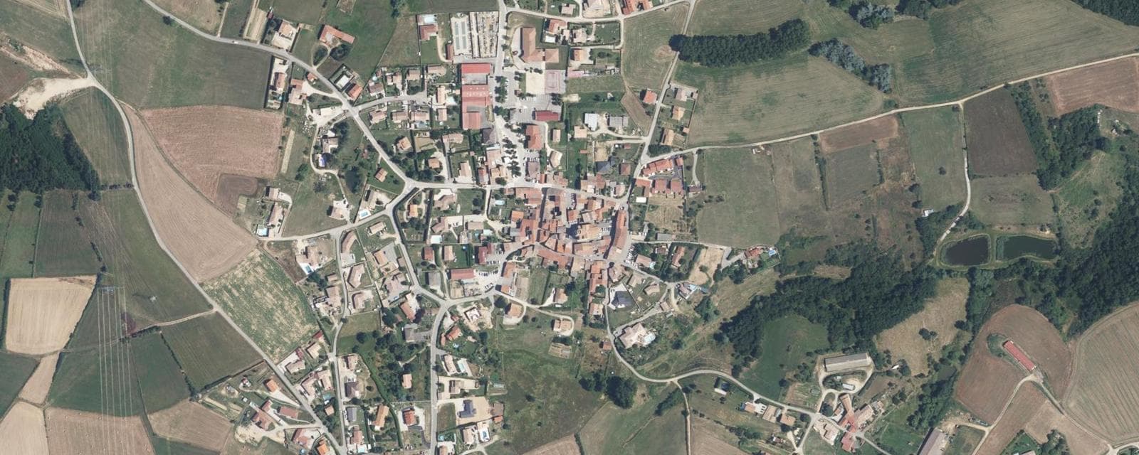 Vue aérienne de Eclassan (Ardèche)