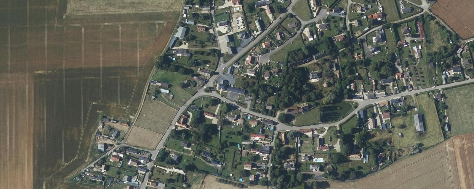 Vue aérienne de Ecquetot (Eure)