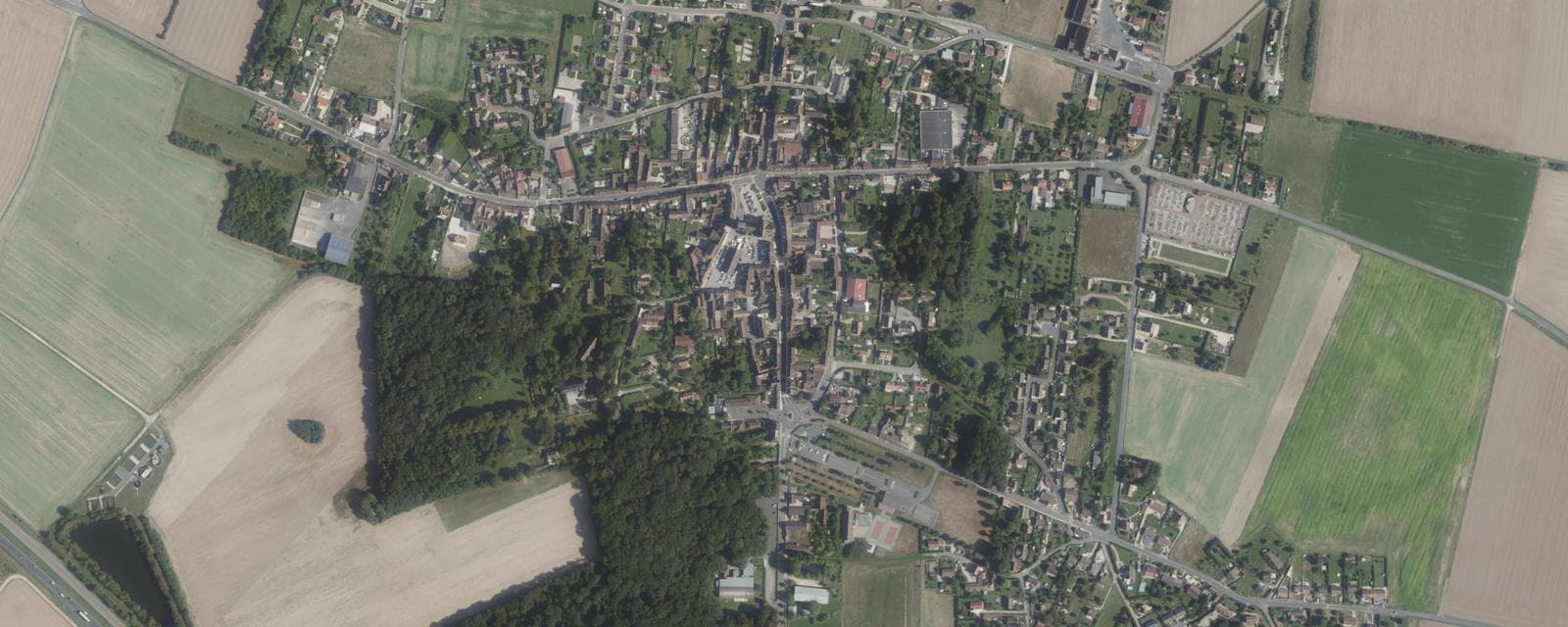 Vue aérienne de Égreville (Seine-et-Marne)