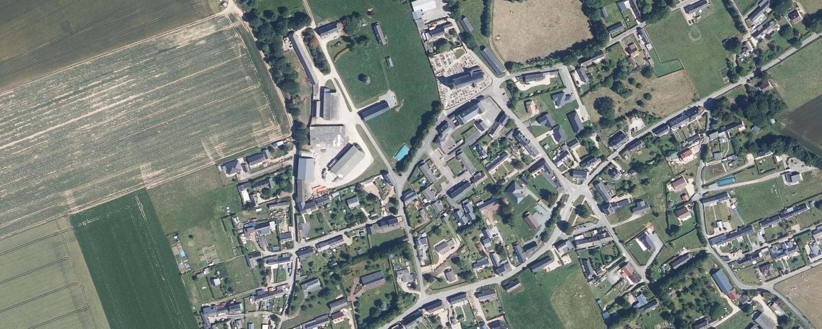 Vue aérienne de Életot (Seine-Maritime)
