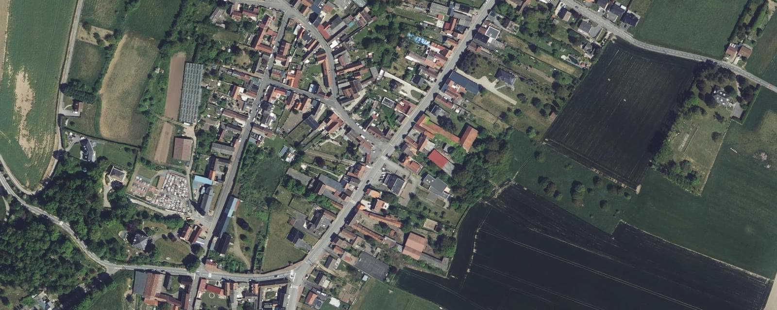 Vue aérienne de Erchin (Nord)