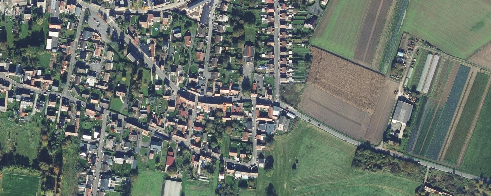 Vue aérienne de Estevelles (Pas-de-Calais)