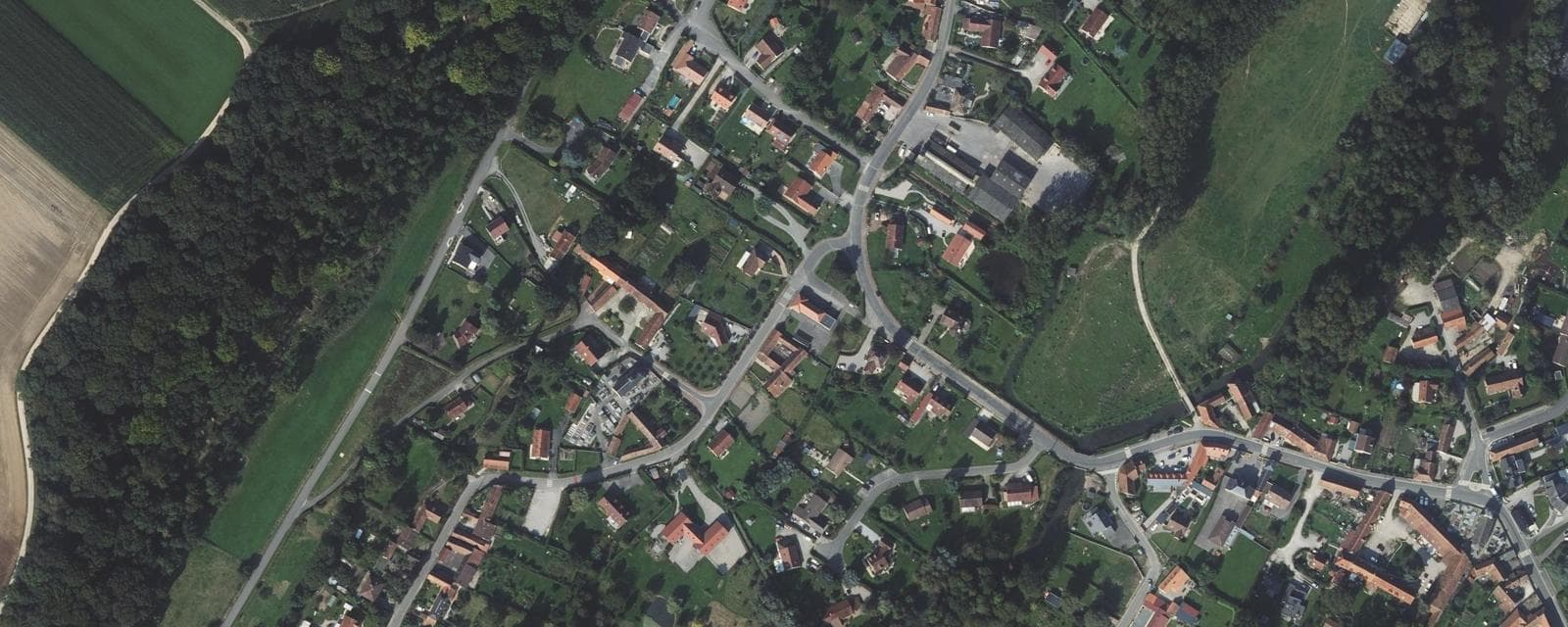 Vue aérienne de Estréelles (Pas-de-Calais)