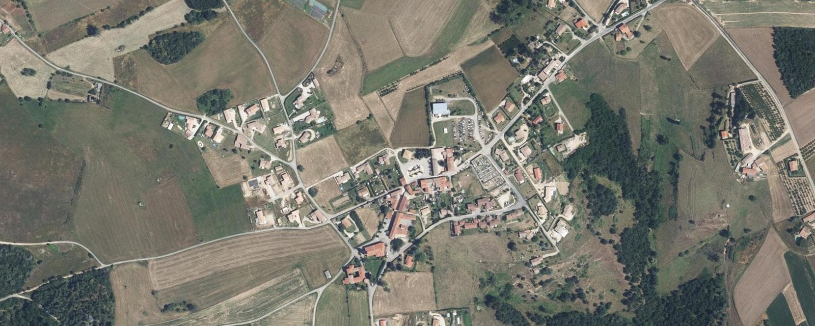 Vue aérienne de Étables (Ardèche)