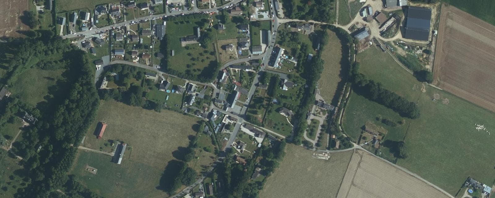 Vue aérienne de Étalleville (Seine-Maritime)